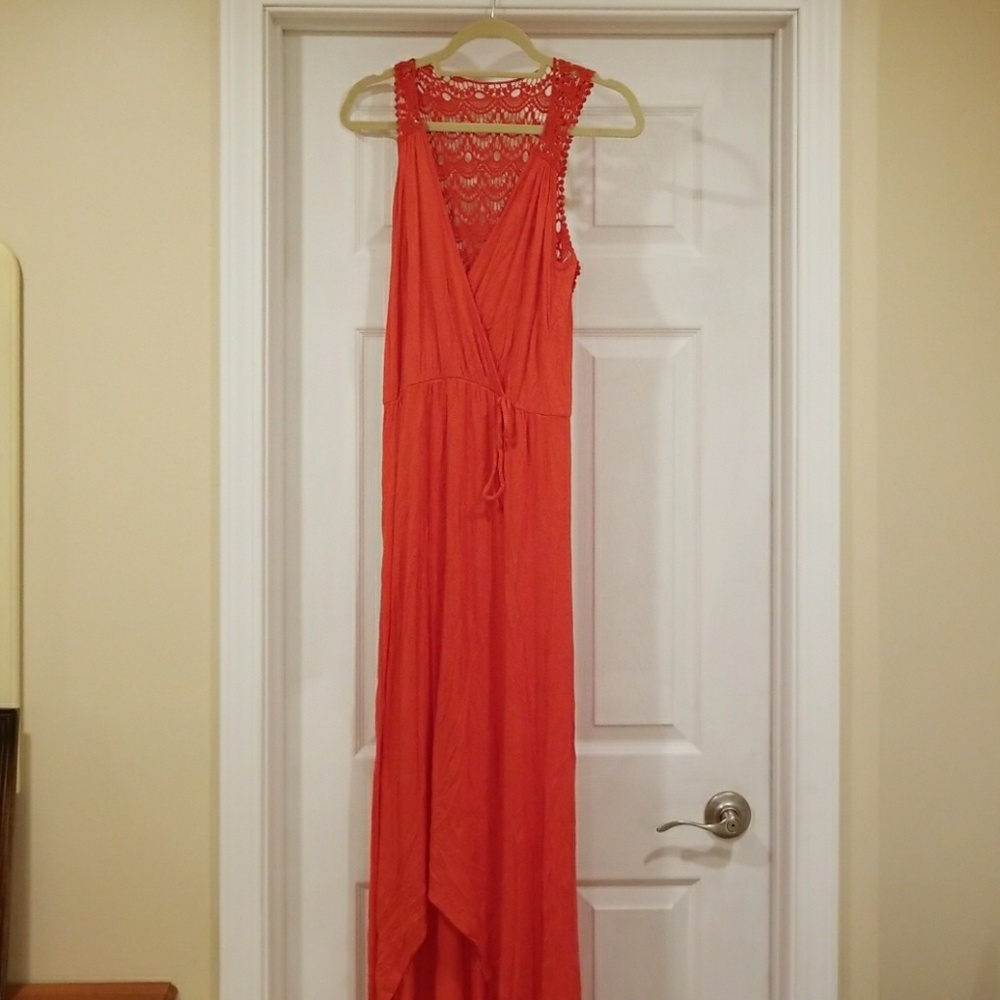 Orange maxi dress (Nursing friendly)